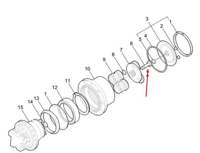 72275293 Вал головної передачі CASE CX16B