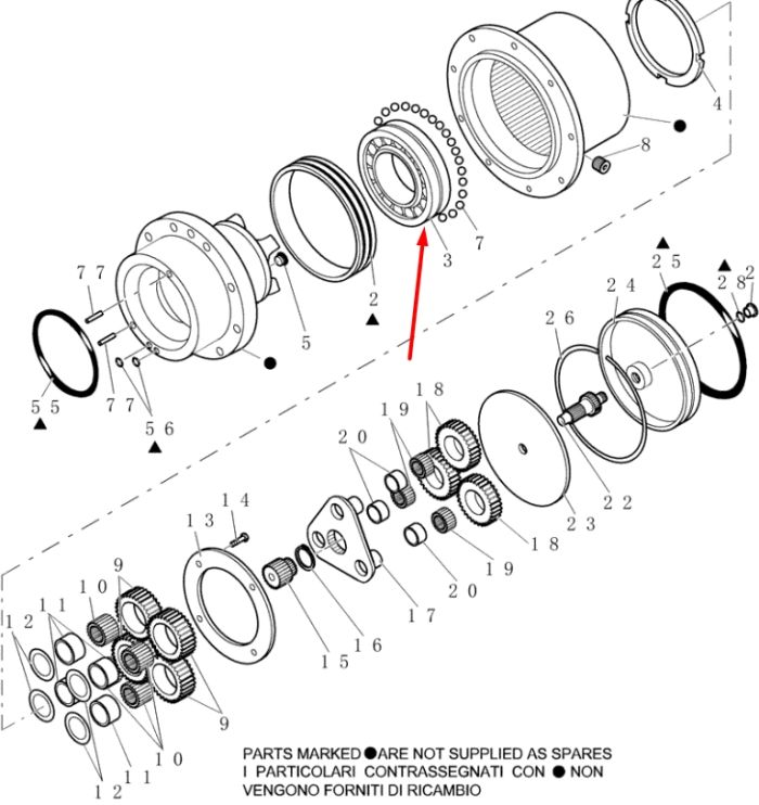 Головний підшипник 72952323 для CASE CX20B