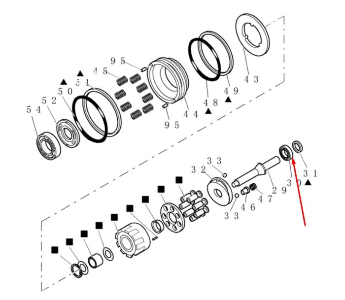 Кульковий підшипник редуктора CASE CX27B 72952571