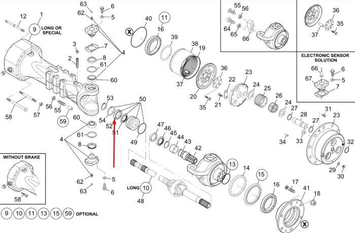 76086047 (005.01.0121) Підшипник New Holland, Dana Spicer 50x90x20