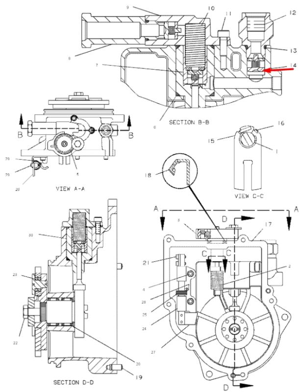 Caterpillar 7W7383 Клапан регулятора насоса 320B, 325B