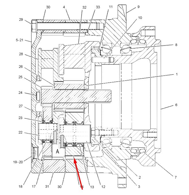 7Y-1431 Планетарна шестерня Caterpillar 320