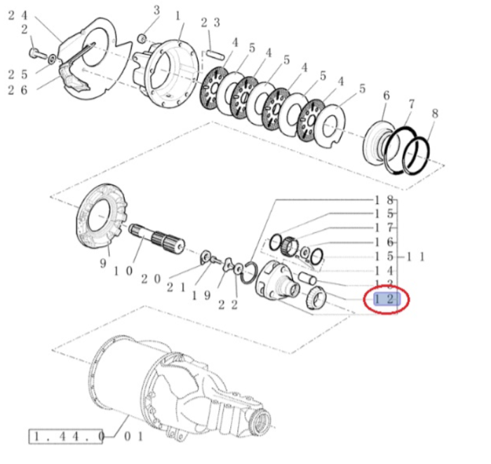 81818397 Підшипник задньої маточини New Holland LB115B