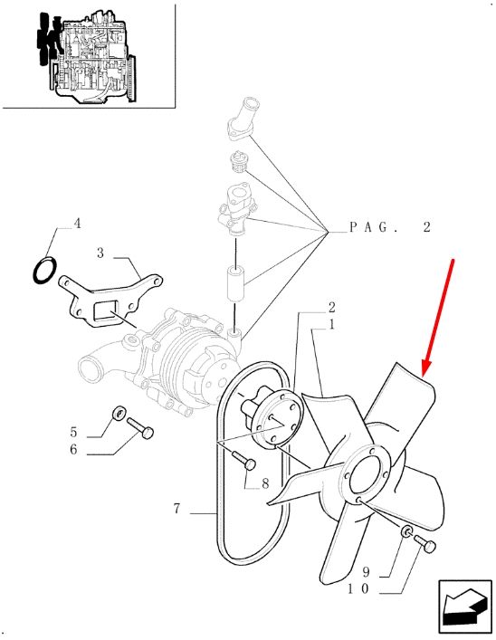 81868398 Крильчатка вентилятора ДВС Case, New Holland
