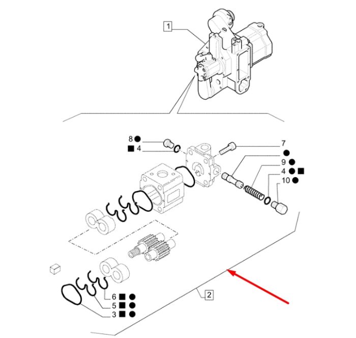 Case 82031027 Гідравлічний насос MXM140, MXM130