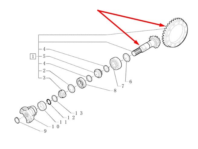 84203713 (068346, 068629 11716550, 15071270, CA0068346) Головна пара New Holland, Carraro 12/33