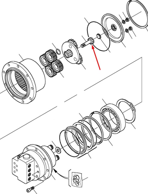 47045979 Вал головної передачі CASE CX16B
