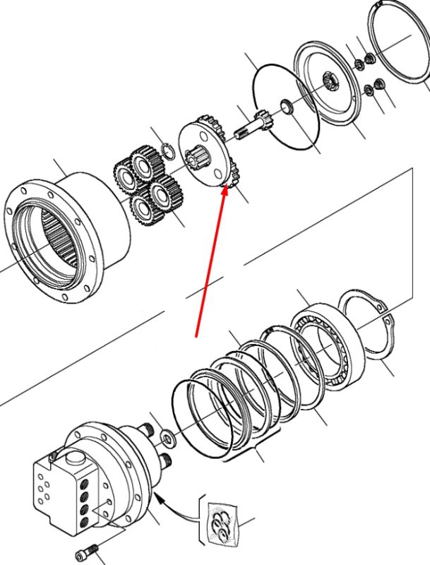 843200560 Планетарна передача редуктора KOMATSU PC12R-8