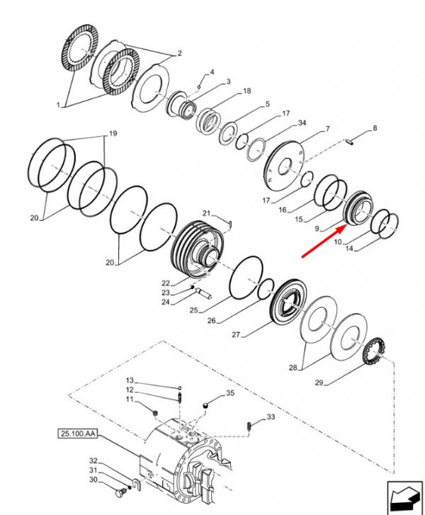 84511163 Поршень New Holland, Dana Spicer