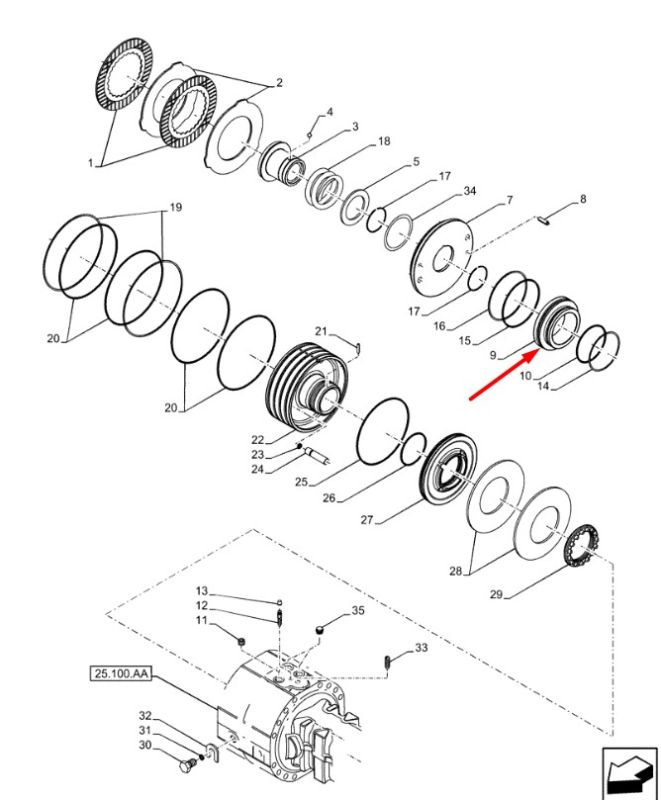 84511163 Поршень New Holland, Dana Spicer