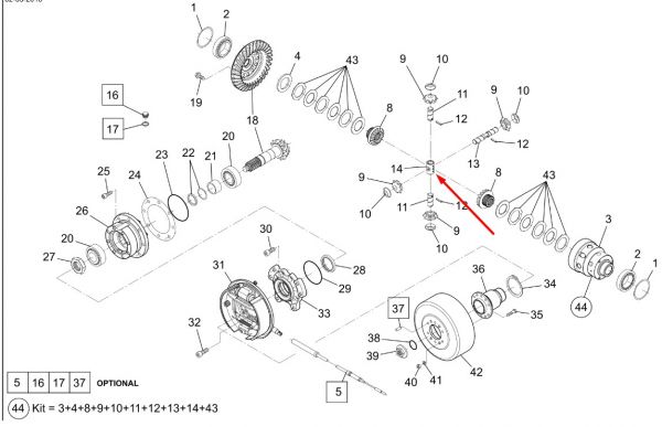 84512569 Фіксатор валу New Holland, Dana Spicer
