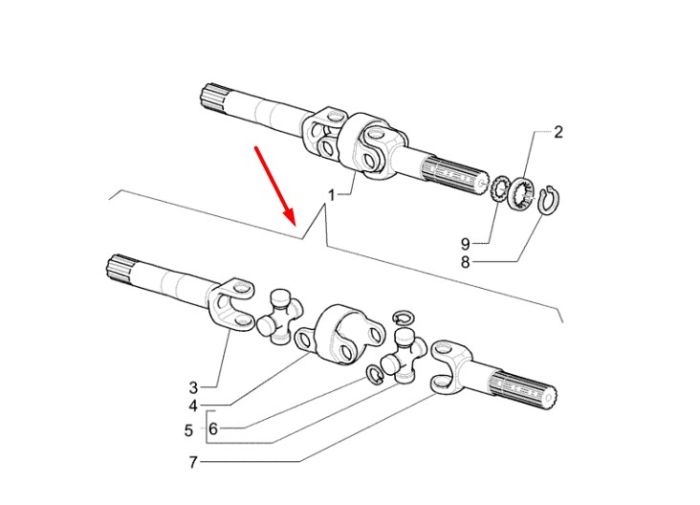 85827741 (149148) Піввісь у зборі New Holland, Carraro