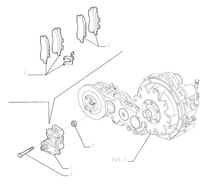 9969116 Комплект гальмівних колодок, дискове гальмо New Holland LB115 LB110