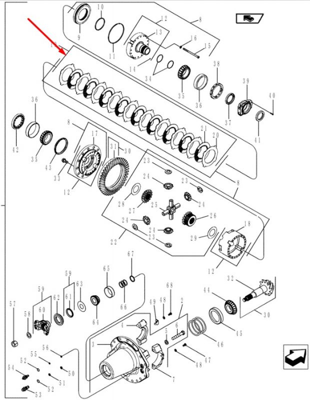 87324488 (070KD104X) Комплект дисків диференціала New Holland, Dana Spice Mag.310