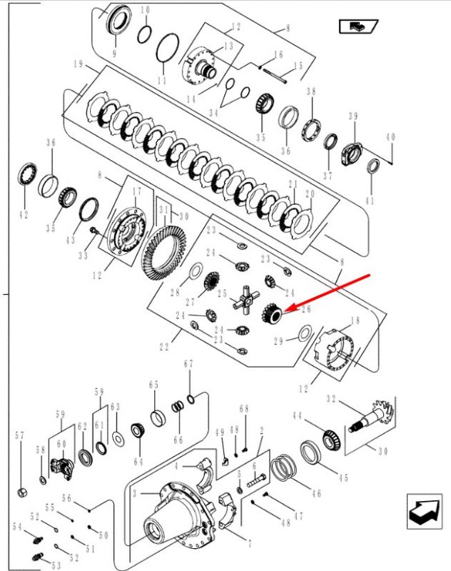 87324504 Шестерня диференціалу New Holland, Dana Spice Mag.310