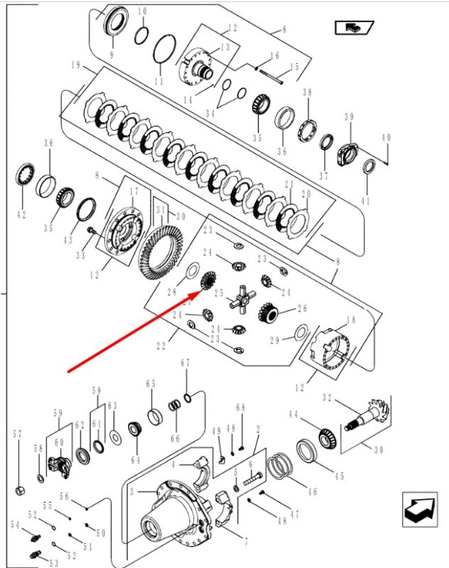87324506 Шестерня диференціалу New Holland, Dana Spice Mag.310
