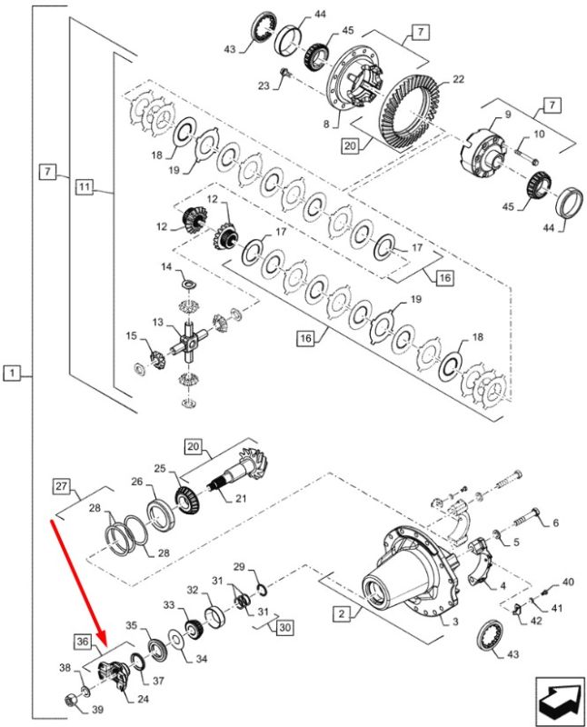 87324528 (070UE137X, 070UE138R) Фланець New Holland, Dana Spicer Mag.290, MX310, T8040