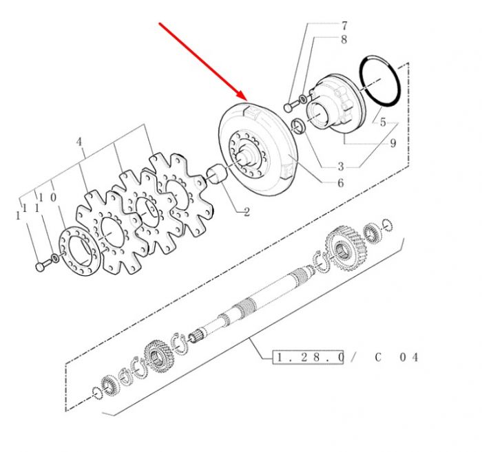 87410612 (87749357, 87662946) Гідротрансформатор New Holland для КПП Power Shift, Dana Spicer