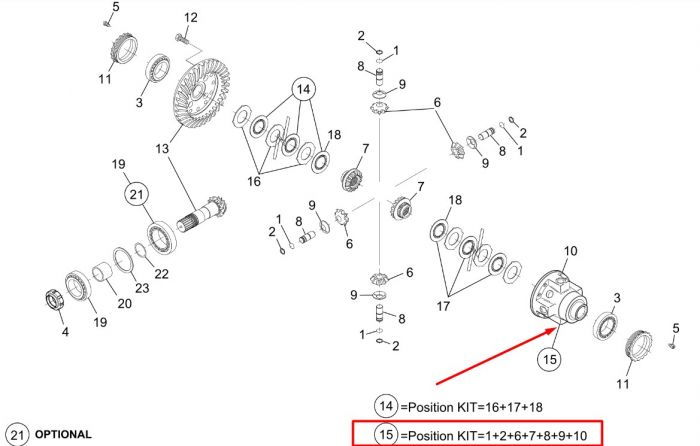 87541816 (562481, 705645, 563151) Диференціал у зборі New Holland, DANA Spicer