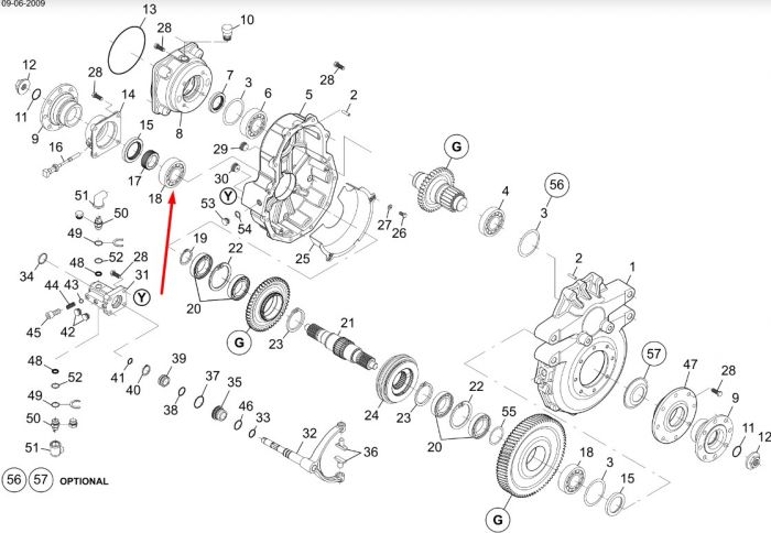 87603837 (4204314, 11711693, 86500810) Кульковий підшипник New Holland, Dana Spicer