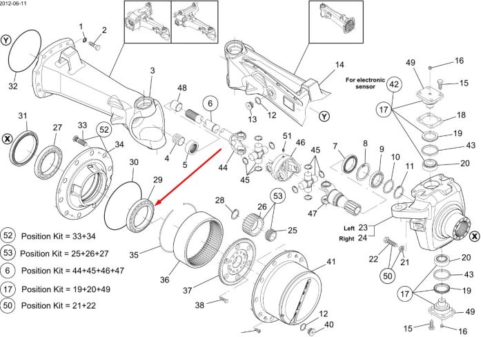 76086068 (87611437) Підшипник ступиці колеса New Holland, Dana Spicer 109X159X16