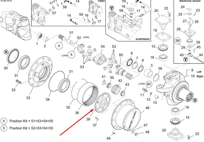 87674607 (770.06.050.01) Зірочка сонячної шестерні New Holland, DANA Spicer Mag.310/335