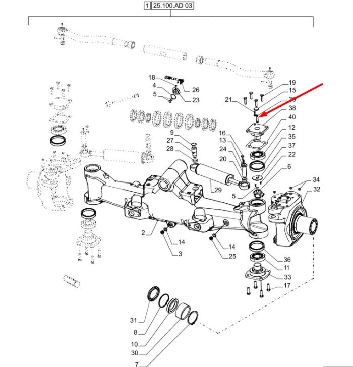87674609 (770.06.044.01) Шток датчика кута повороту New Holland, DANA Spicer CL5 Mag340