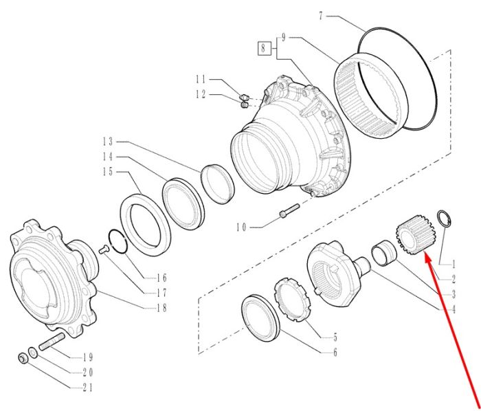 87708967 (642923) Сателіт New Holland, Carraro Z=31