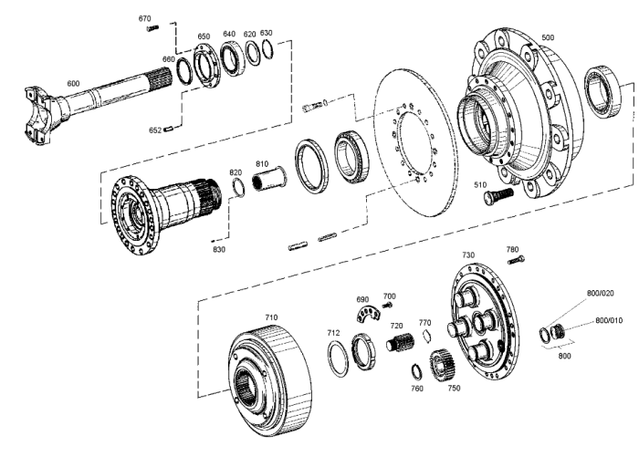 Вал сонячної шестерні New Holland 4464301161, 8025491, 8963100214, 15324, MX153242