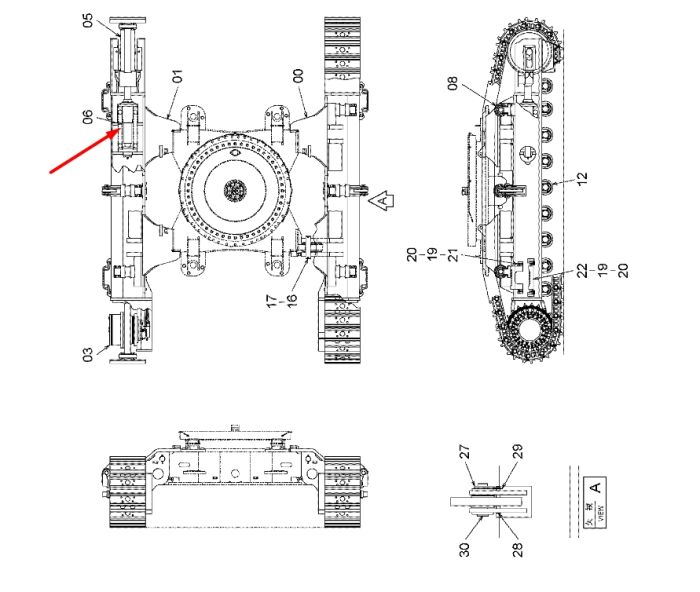 Hitachi 9194673 Натягувач гусениці для ZX800