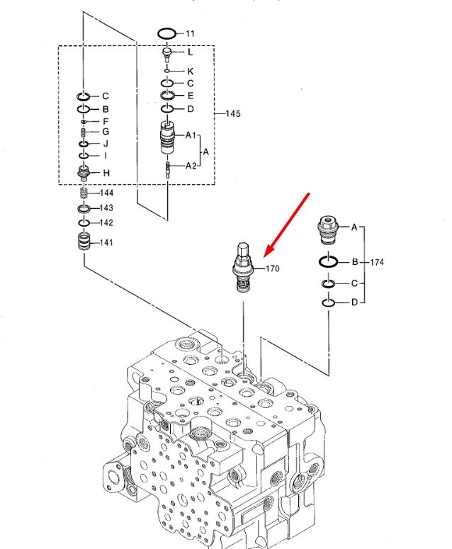 Hitachi 9200491 Запобіжний клапан для ZX110, ZX120