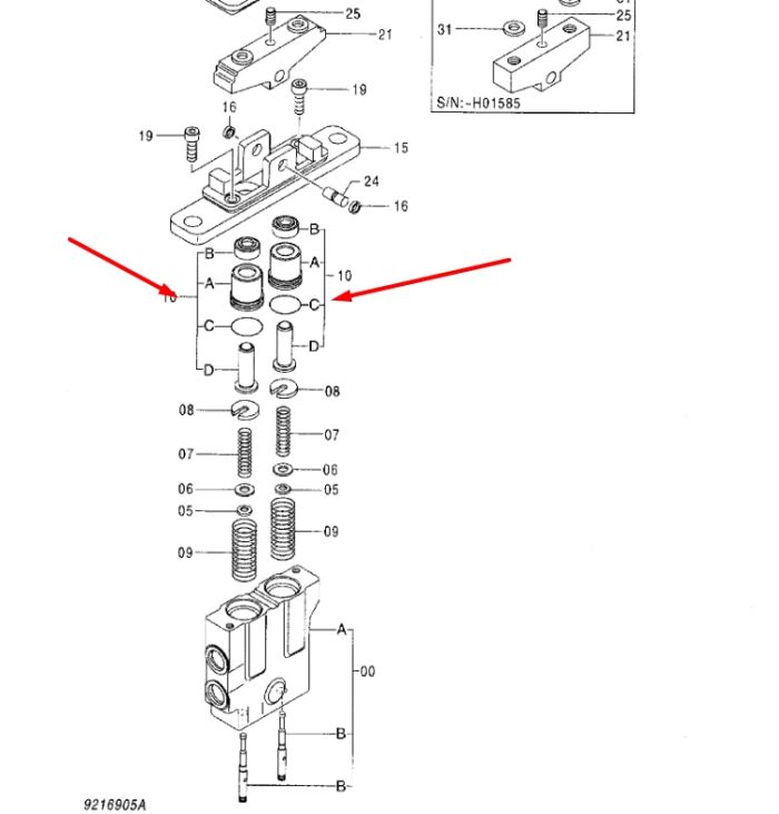 Hitachi 9214706 Товкач джойстика для ZX110