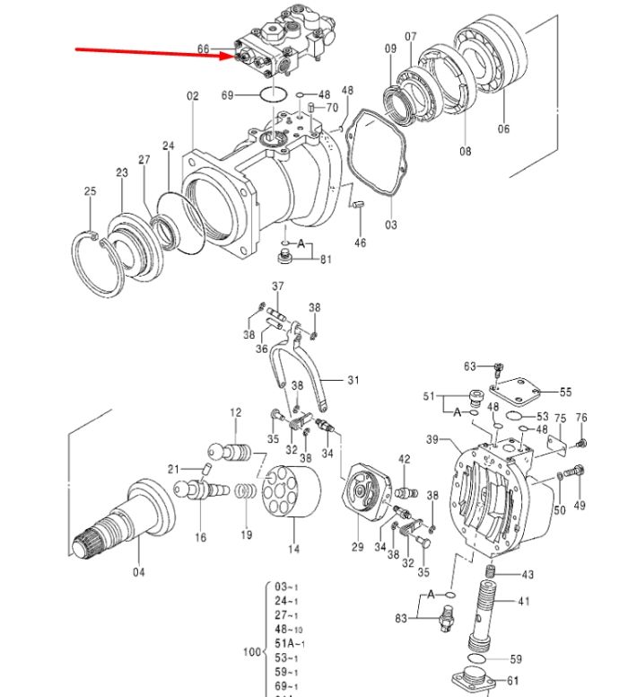 HITACHI 9253685 Регулятор гідравлічного насоса HPV145, Handok