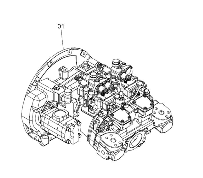 Hitachi 9275110 Гідравлічний насос з корпусом редуктора