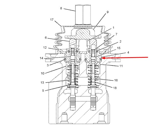 Caterpillar 0961628 Заглушка клапана гідросистеми для 303.5, 2384