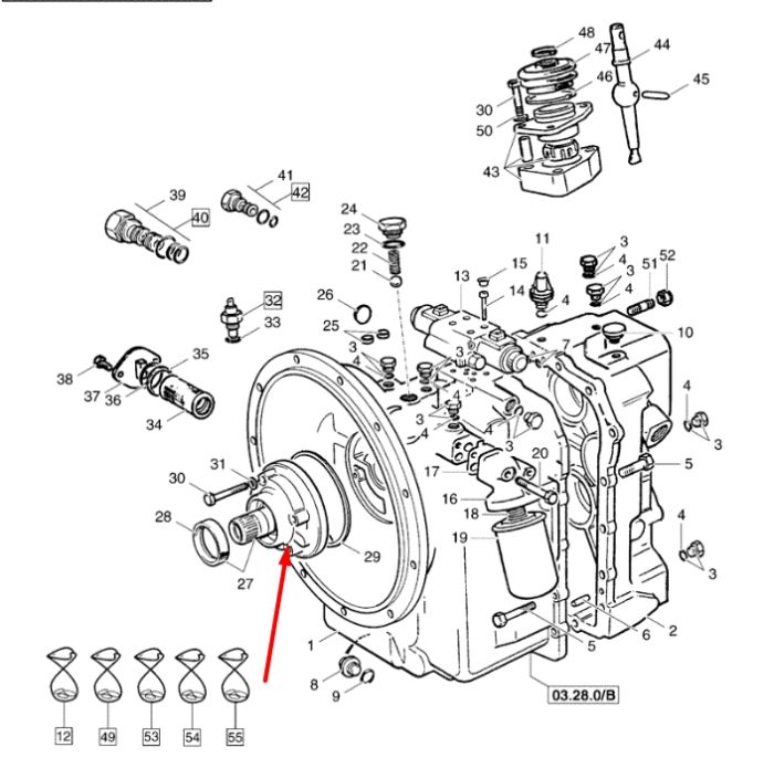 9968311 (6194134M91) Масляний насос КПП для New Holland B110
