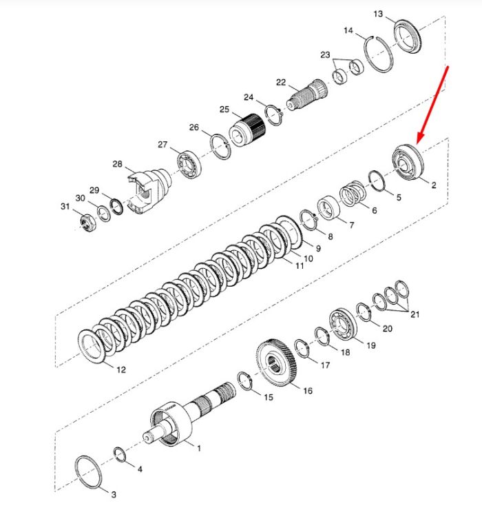 9969045 (4203742) Поршень+сальник New Holland, Dana Spicer