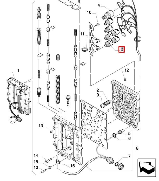 9970078, 87604390 Соленоїд Power Shift New Holland