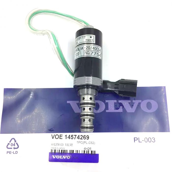 VOE14604266, VOE14574269 ⚡️ Клапан-соленоїд гідронасосу Kawasaki K3V112DT 20/950631