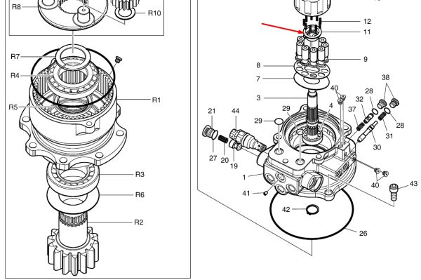 Doosan K9006226 Сферична втулка для DX53W, DX55W