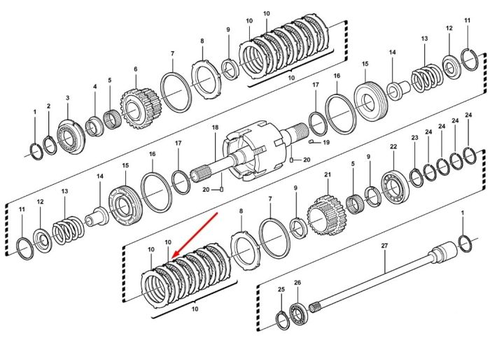 CA0133972 + CA0133924 (133972, 6194353M1, 181158A1, 11709087) Набір дисків КПП Komatsu