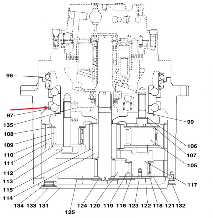 LB00548 Підшипник редуктора ходу Case CX160, CX210, CX235, CX240
