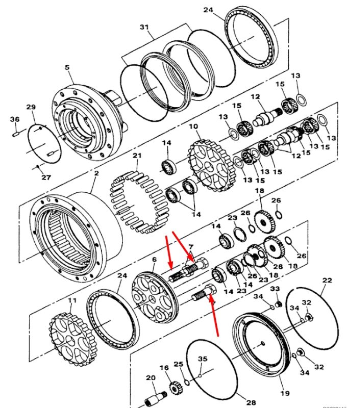 PH15V00012S014 З'єднувач валу головної передачі CASE CX50B