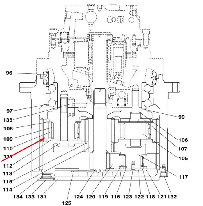 LC00163 Сонячна шестерня Case CX210, CX235