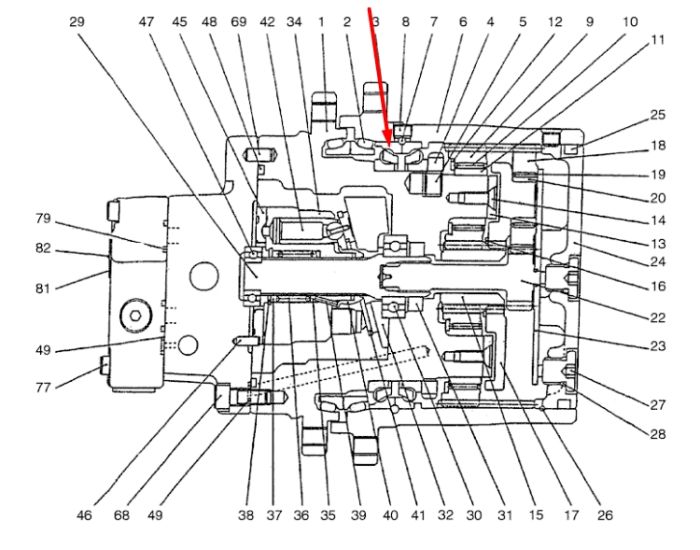 Підшипник редуктора CASE CX25 PM15V01004S003
