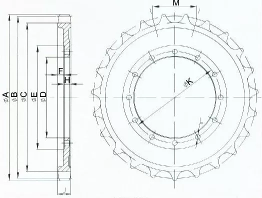 Зірочка приводна JCB JS180/200/210/220/240/260 22 отвори JRA0113 331/42641