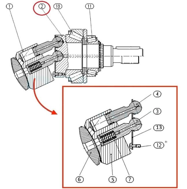 Rexroth R909921496 Вал гідромотора L161, T16 для A6VM80