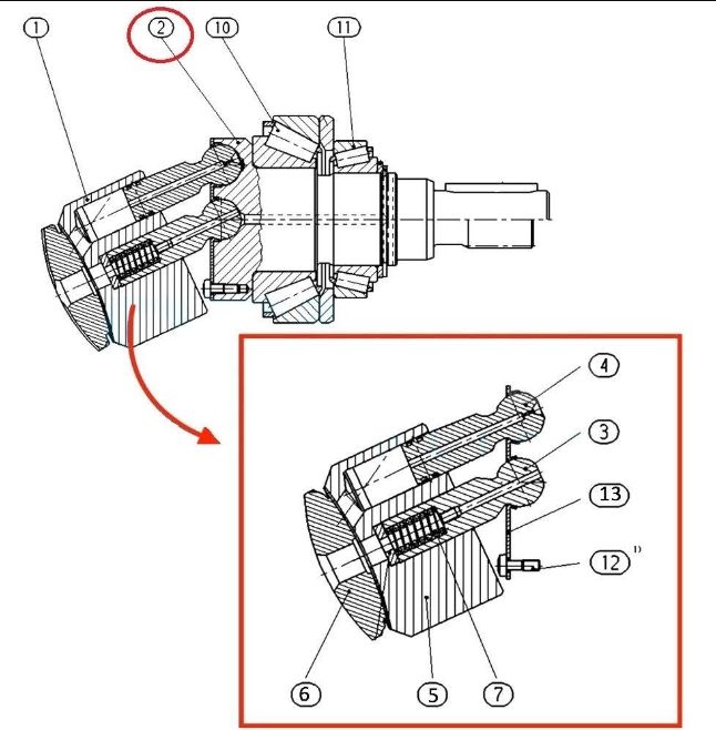 Rexroth R909921603 Вал гідромотора для A6VM140