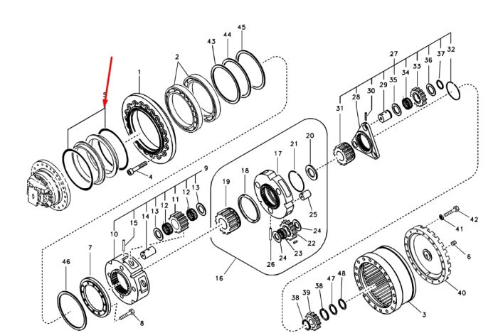 Сальник, даукон, ущільнення SA7117-34130 для бортового редуктора VOLVO EC240B