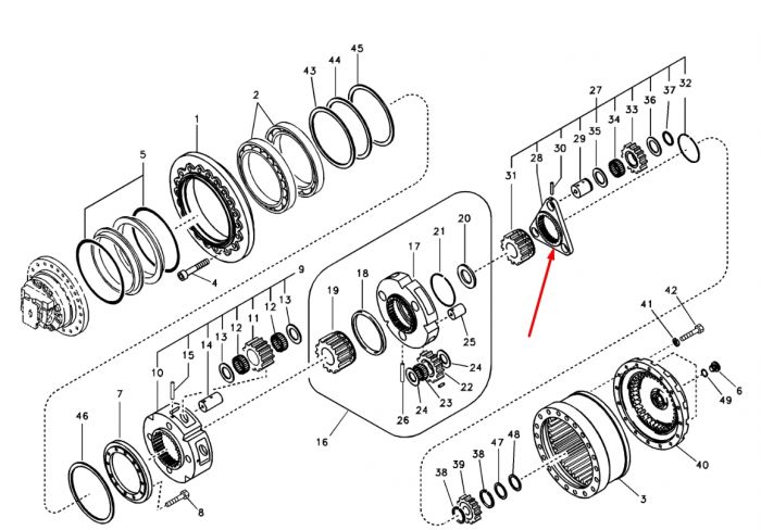 SA7117-34350 Водило планетарной передачи Volvo EC210, EC240